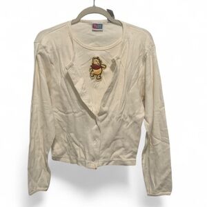 Y2K Winnie the Pooh Layered Pooh Graphic Cardigan